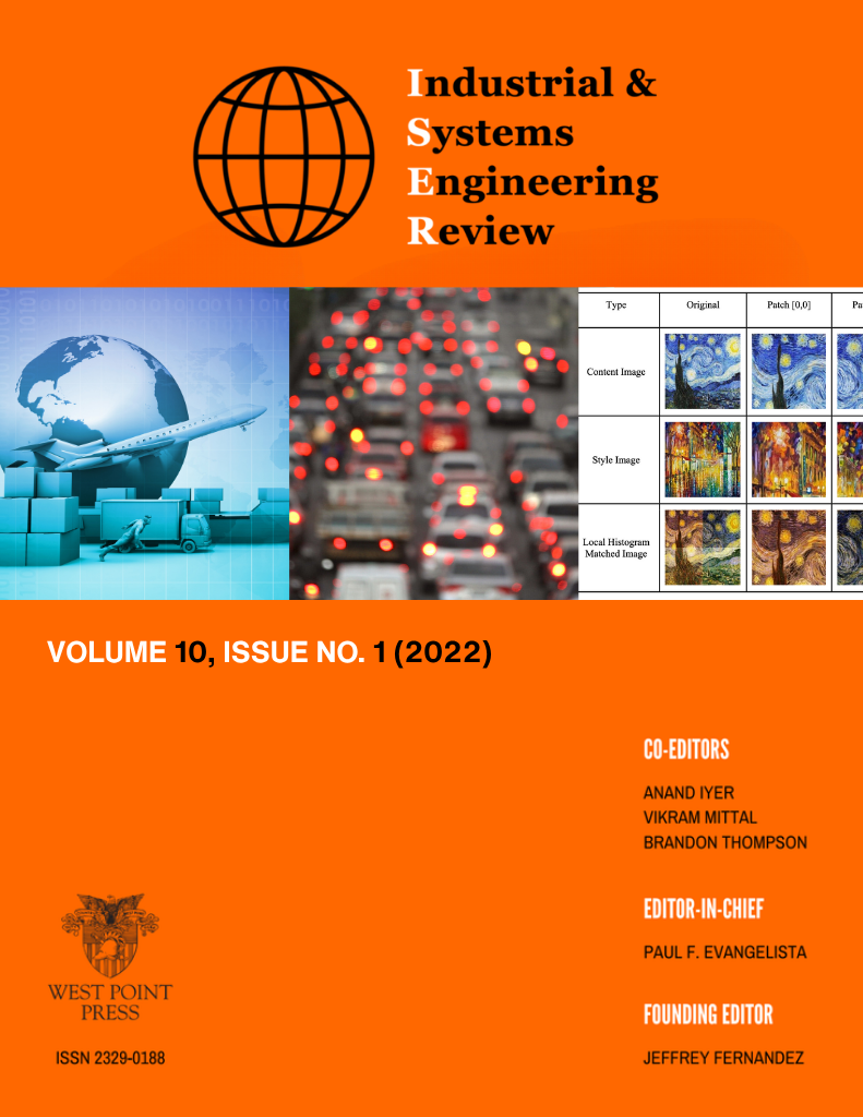 View Vol. 10 No. 1 (2022): Industrial and Systems Engineering Review